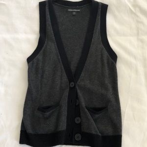 Express Gray/Black Trim Sweater Vest